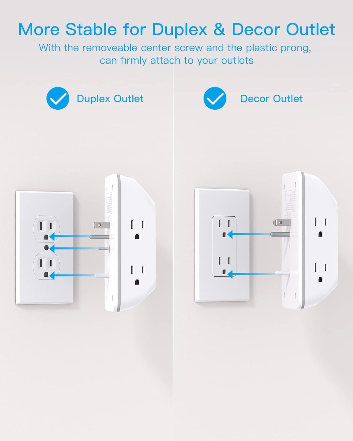 image:imageOutlet Extender with Night Light HANYCONY Multi Plug Outlet USB Wall Charger Surge Protector 4 USB Ports1 USB C Power Strip Electrical Outlet Splitter Expander for Home Office Dorm Room ETLWhite