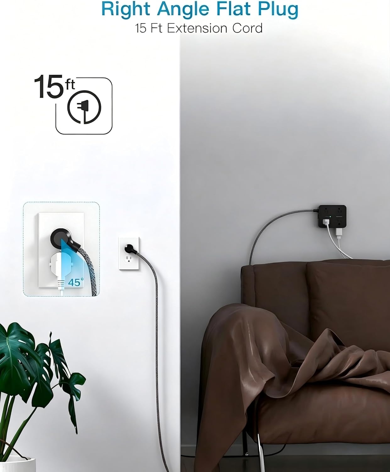 image:imagePD 30W USB C Power Strip Surge Protecor HANYCONY 8 Outlets 4 USB2 USB C Ports 1080J Desk Charging Station for Multiple Devices 6 Ft Flat Plug Extension Cord for College Dorm Room EssentialsBlack