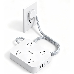 image:image3Ft Short Power Strip with 4 USB Ports 2 USB C 4 Widely Spaced AC Outlets Cruise Ship Approved Wall Mount Desk Charging Station for Office School Travel Dorm Room Essentials ETL ListedWhite