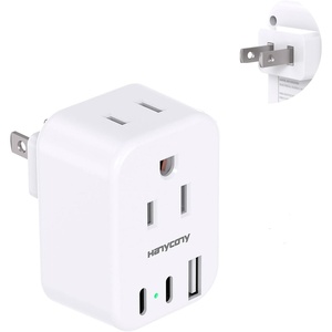 image:imageEuropean Travel Plug Adapter USB C HANYCONY International Plug Adapter US to Europe Adapter Plug 2 Outlets 3 USB Ports2 C Port Type C Power Adapter to Italy Spain France Portugal Iceland GermanyType A  Japan USA China