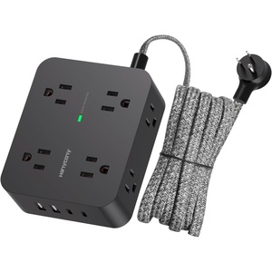 image:imagePD 30W USB C Power Strip Surge Protecor HANYCONY 8 Outlets 4 USB2 USB C Ports 1080J Desk Charging Station for Multiple Devices 6 Ft Flat Plug Extension Cord for College Dorm Room EssentialsBlack