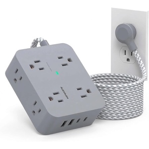 image:imagePD 30W USB C Power Strip Surge Protecor HANYCONY 8 Outlets 4 USB2 USB C Ports 1080J Desk Charging Station for Multiple Devices 6 Ft Flat Plug Extension Cord for College Dorm Room EssentialsGray