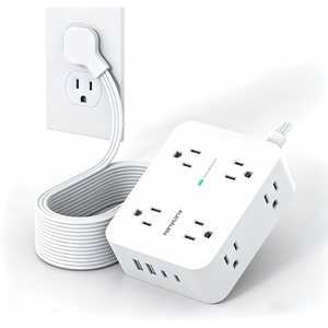 image:imageSurge Protector Power Strip HANYCONY Extension Cord with Multiple Outlets 5 Ft Ultra Thin Flat Plug 8 Outlets 4 USB Ports2USB C 1080J Outlet Extender for Home Office College Dorm Room Essentials25Ft