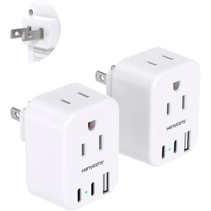 image:imageSwitzerland Travel Plug Adapter HANYCONY Type J Power Adapter with 2 Outlets 2 USB C Ports Swiss Plug Adapter for Amercian US to Switzerland Liechtenstein Rwanda 2 PackType A Japan Philippines