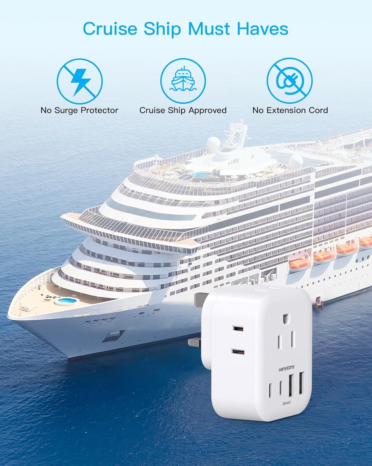 image:imageUS to UK Plug Adapter for Travel Ireland Plug Adapter Type G Adapter with 4 Outlets 4 USB Ports 2 USB C UK Power Adapter for USA to London Dubai England Scotland British Kenya Qatar HongkongType G UK Ireland