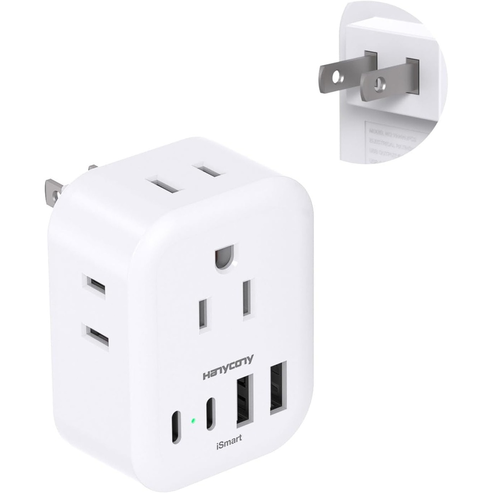 image:imageUS to UK Plug Adapter for Travel Ireland Plug Adapter Type G Adapter with 4 Outlets 4 USB Ports 2 USB C UK Power Adapter for USA to London Dubai England Scotland British Kenya Qatar HongkongType A Japan USA China