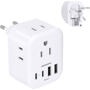 image:imageUS to UK Plug Adapter for Travel Ireland Plug Adapter Type G Adapter with 4 Outlets 4 USB Ports 2 USB C UK Power Adapter for USA to London Dubai England Scotland British Kenya Qatar HongkongType C  Most of Europe